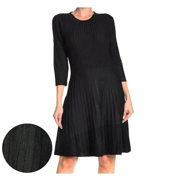 Nanette Lepore Dresses & Skirts - NANETTE LEPORE Fit & Flare Shimmer Lurex Thread Knit Mini Dress Size XL * ND15